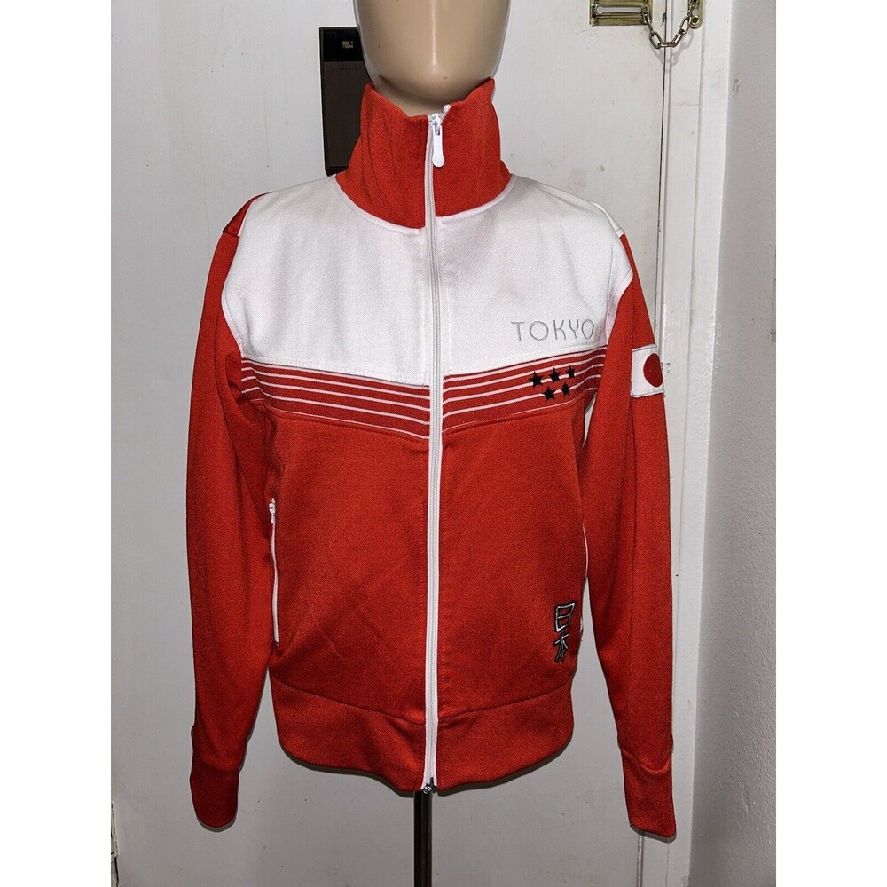 Vintage Blue Marlin Womens Five Star Tokyo Japan Orange White Sweater Y2K Rare S